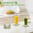 thumbnail image 6 of Yayeee 6 PCS Drink Coasters with Holder Set Woven Absorbent Round Tabletop Hot Pad, Light Green Martini, 6 of 7