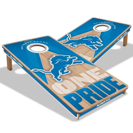 YouTheFan NFL Detroit Lions 2X4 Slogan Series Cornhole NO BAGS