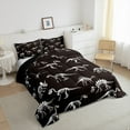 thumbnail image 3 of Manfei Dinosaur Skeleton Bedding Comforter Set,Dino Skull Twin Comforter Sets,White Black Bedding Set For Boys Kids,Ultra Soft Home Decor Reversible,2 Pieces, 3 of 8