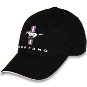 Checkered Flag FMD7756 Ford Mustang Tri-Bar Logo Black Cotton Hat