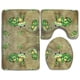thumbnail image 1 of ABPHQTO Ranas verdes Juego de alfombras de baño de 3 piezas Alfombra de baño Alfombra de contorno y tapa de inodoro ABPHQTO Cont-CHAPPLE-39457, 1 of 2