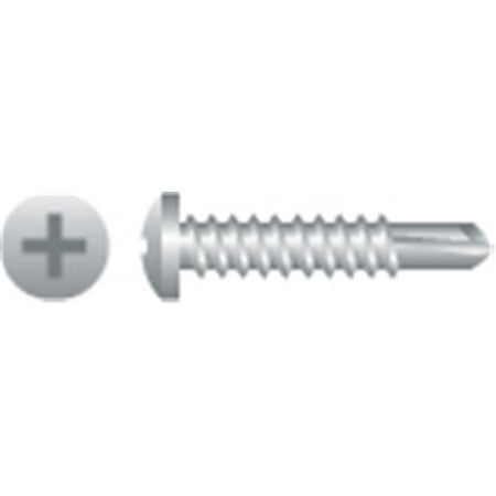 

8-18 x 0.75 in. 410 Stainless Steel Phillips Pan Head Screws Passivated and Waxed Box of 7 000