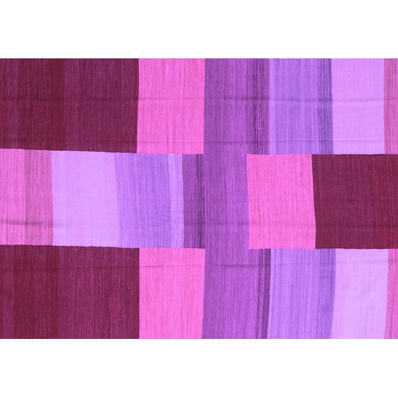 Ahgly Company Indoor Rectangle Abstract Purple Contemporary Area Rugs, 2' x 3'