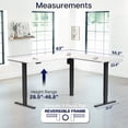 thumbnail image 6 of VIVO Electric 63" x 55" Corner Standing Desk, White Table Top, Black Frame, 6 of 9