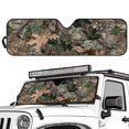 thumbnail image 2 of Uorisanigo Windshield Sunshade for Wrangler, Compass, Gladiator & Renegade Camo Hunting Print Car Sun Shade Sun Visor Protector, Accessories for Jeep Wrangler, Blocks UV Rays, 2 of 7
