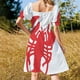 thumbnail image 5 of Vestido de manga corta con flamencos fluorescentes, vestidos de verano para mujer 2025, ropa de verano para mujer 2025, vestido., 5 of 7