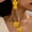 yellow, variant on Women's Personalised Exaggerated Gradient Flower Snake Bone Chain OT Clasp Necklace Stud Necklace