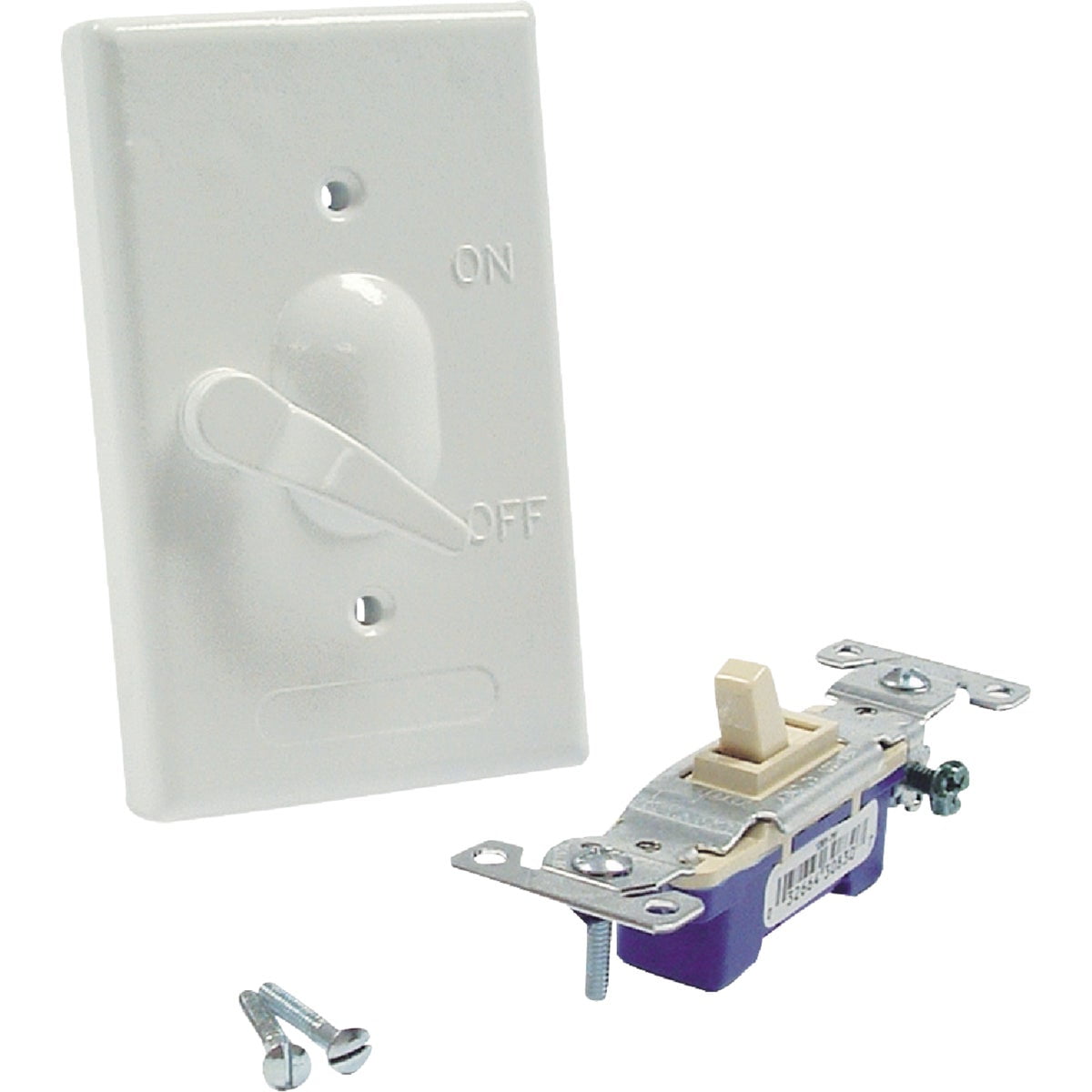 Hubbell-Bell 5121-1 1-Gang Vertical Lever Switch Weatherproof Cover White 