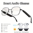 thumbnail image 4 of Smart Glasses with Auto-Tint Lenses, Touch Control, Mic, Hi-Res Audio, Wireless, Rechargeable, Anti-Blue Light for Office Outdoor Sports Driving Music & Calls, 4 of 15