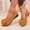 #0142-Orange, variant on Xucatan Women's Bowknot Wedge Heel Flats with Shallow Mouth, Soft Faux Leather Slip On Work Shoes with Cushioned Insole, Comfortable Casual Wedges for Spring Summer Walking Gift