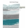 thumbnail image 5 of Abstract Art Linen Curtain Valance for Bedroom/Bathroom/Kitchen/Office/Living/Dining Room Windows,Contemporary Tainted Teal Grey White Painting Pocket Topper Drapes Decorative Cafe Drapery 42x12, 5 of 6