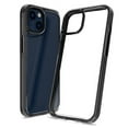 thumbnail image 2 of For Apple iPhone 14 (6.1") Transparent Back Hybrid Shockproof Protection Color TPU Frame Hard PC Gummy Slim Fit Phone Case Cover by Xpression - Clear / Black, 2 of 8