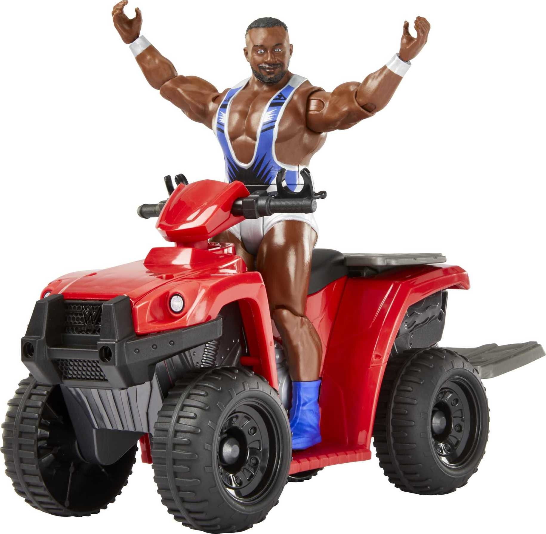 WWE Action Figure Vehicle Wrekkin Slam N Spin ATV with Big E