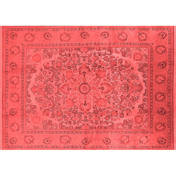 Ahgly Company Indoor Rectangle Oriental Red Industrial Area Rugs, 2' x 3'