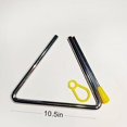 thumbnail image 4 of 5 Pcs Instrument de Percussion Triangle en Acier avec Frappe, Triangles en Acier Rythmiques (10.5 Po), 4 of 4
