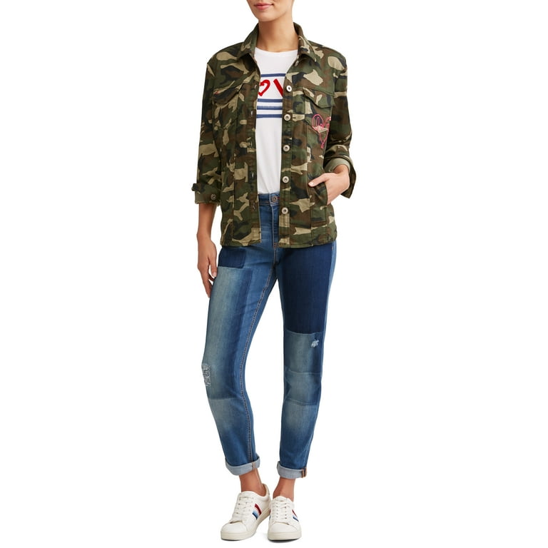 EV1 from Ellen DeGeneres Camo Utility Jacket Women s Walmart