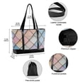 thumbnail image 2 of FORMRS Canvas Laptop Tote Bag for Women with 15.6" Computer Compartments Shoulder Handbag, Orange Art Pattern, 2 of 7