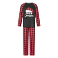 thumbnail image 2 of Christmas Parent-child Outfit, Romper/Letter Print Raglan Long Sleeve Tops and Plaid Pants Sleepwear, 2 of 10