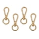 thumbnail image 2 of Paquete de 4 ganchos de mosquetón con ojales giratorios, clips, ganchos de hardware para bolsos, Oro, 2 of 9