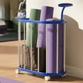 thumbnail image 1 of QTOCIO Sports Fitness Equipment Storage Rack Yoga Mat Storage Basket Home Basketball Storage Rack Badminton Racket Storage Cart, 1 of 4