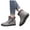 Grey, variant on Snow Boots for Women Plush Warm Zipper High Top Flat Winter Booties Soft Sole Winter Outdoor Walking Shoes