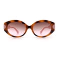 thumbnail image 5 of Womens Mod Oval Thick Plastic Fancy Chic Fashion Sunglasses Tortoise Pink - Brown Pink, 5 of 8