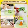 thumbnail image 3 of 9pcs, Children Safe Kitchen Knife Set, Knives For Real Cooking Including Cutting Board, Peeler, Crinkle Cutter, Sandwich Cutter, Serrated Edges Plastic Knives For Cooking Training, 3 of 12