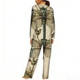 thumbnail image 2 of 2 Pack Women's Pajamas Set Sleepwear Loungewear Pjs Sets with Pockets, Vintage Dragonfly Art, 2 of 6