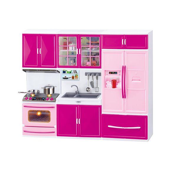 Girls' Homemaking Simulation Mini Kitchen Three In One Children's Toy Set Gift