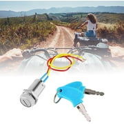 BUZIFU Key Ignition Switch, Universal Motorcycle Parts for Gas Electric Scooter ATV, Moped Kart, Universal 2 Wire Ignition Switch with Locking Keys