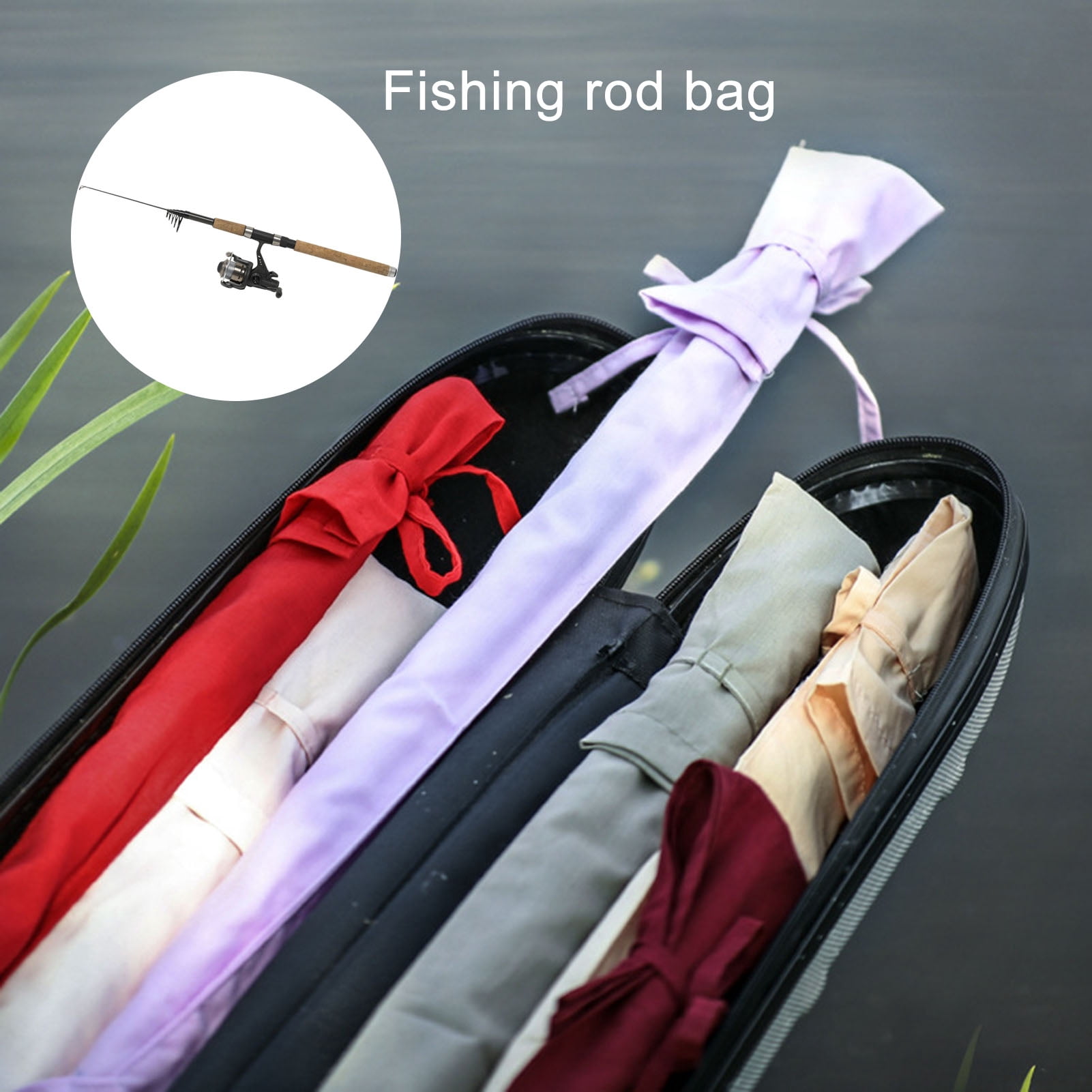 Fishing Rod Bag Easy to Carry Small Size Storage Lightweight Folding Fishing Rod Storage Bag for River