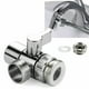 thumbnail image 1 of 3 Way Water Tap Diverter Valve Faucet Switch Adapter Connector Head Faucet Kitchen Sink Splitter Accessories, 1 of 9