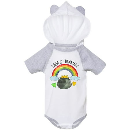 

Inktastic Papa s Treasure St. Patrick s Day Rainbow and Gold Gift Baby Boy or Baby Girl Bodysuit