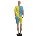 thumbnail image 3 of Akmipoem 2 Piece Bike Short Sets Colorblock Letter Print Activewear Outfits Womens, 3 of 5