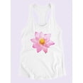 thumbnail image 3 of Pink Water Lily Lotus Flower Tank Women -Image by Shutterstock, Female Medium, 3 of 4
