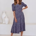 thumbnail image 1 of FcBaudy Jupes pour Femmes, Robes Midi pour Femmes, Robes d'Été pour Femmes Femmes Manche à Pois - Couture Jupe Ample Robe Femmes Robe, 1 of 5