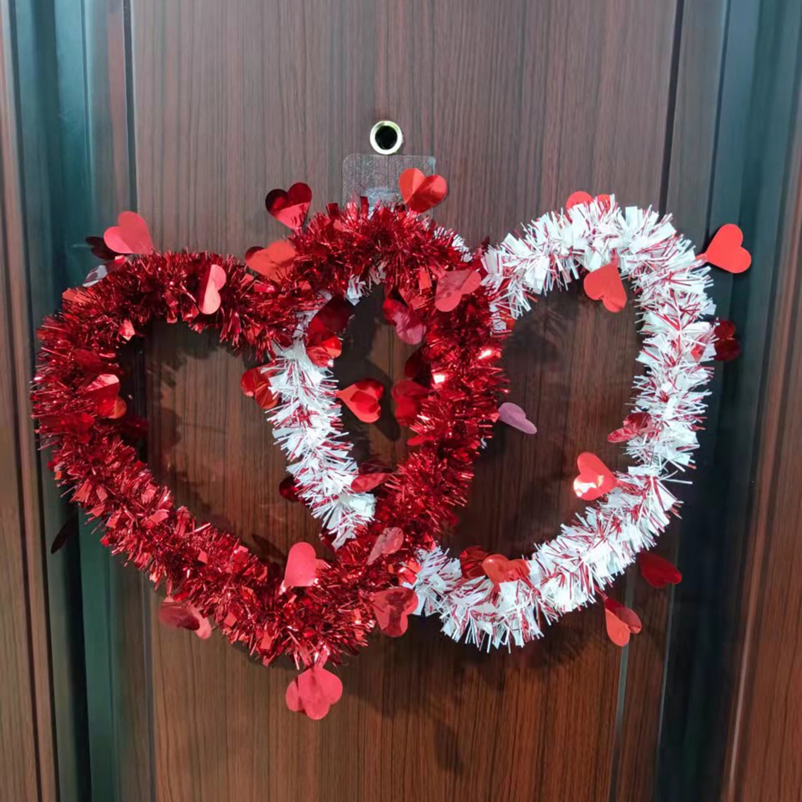 New Wall Hanging Decor Swag red Heart Door Wreath valentine's day Love gift 