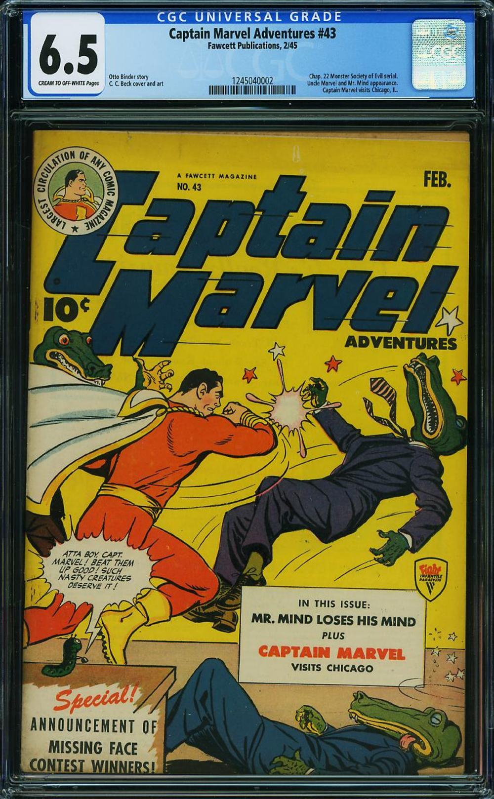 Cover of Captain Marvel Adventures #43