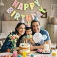 thumbnail image 4 of Happy Birthday Banner & Sign, Macaron Pastel Birthday Decorations for Women, Girls, Boys, Adults, Pets, Party Backdrop, Wall Decor for All Celebrations, 4 of 6