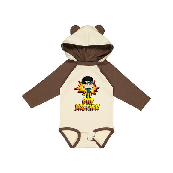 Inktastic Big Brother Superhero Boys Long Sleeve Baby Bodysuit