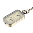 thumbnail image 4 of Vintage Quartz Steampunk Pocket Watch Dual Double Time Zone Movement Necklace Chain Clock, 4 of 7
