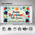 thumbnail image 5 of LUUFILx Retirement Celebration Banner Happy Off Clock Party Backdrop Hello Pension Background Decor Balloons and Wine Glasses for Retirement Party Supplies, 5 of 7