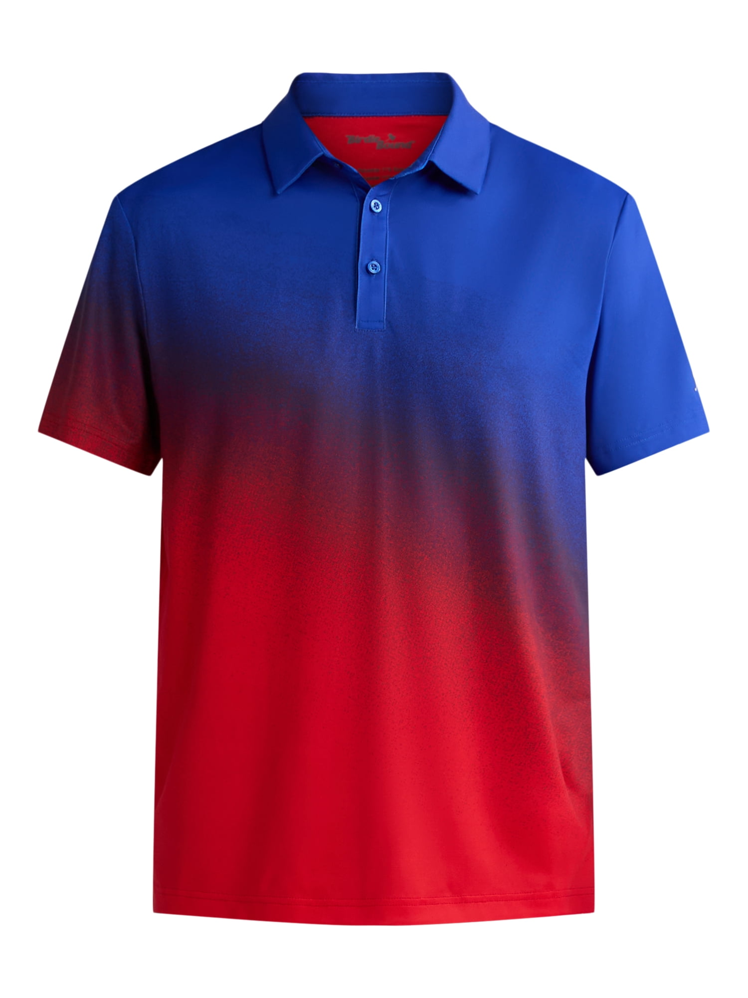 Birdie Bound Men's and Big Men’s Fourth of July Americana Ombre Printed Golf Polo Shirt, Sizes S-5XL