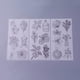thumbnail image 1 of Juego de 5 pegatinas autoadhesivas de 200 x 100 mm con diseño de flores y hojas mixtas en color negro, 1 of 2