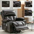 thumbnail image 5 of Power Lift Recliner Chair, Electric Massage Lounge Chair with Heating and Vibration, 8-Point Massage & Lumbar Heat, Gift for Elderly Parents, Faux Leather, Brown, 5 of 14
