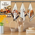 thumbnail image 2 of luyaa Set of 6 Fall Kitchen Towels Pumpkin Autumn Dish Hand Tea Gnomes Towels for Thanksgiving Kitchen Decorative Absorbent Fast Drying Cloth for Bathroom Cooking 18" x 26"(Brown,Vintage), 2 of 6