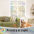 thumbnail image 3 of Window Privacy Film Stained Glass Rainbow Window Clings 3D Static Stained Glass Cling Tint Non-Adhesive Reusable Decorative for Home(Rhombus,17.5 x 78.7 in), 3 of 7