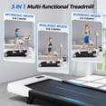 thumbnail image 4 of MJWW Walking Pad with Incline, Under Desk Treadmill, 3 in 1 Portable Treadmills for Home with Remote Control LED Display, 2.5 HP Quiet Mini Treadmill for Office Home Use, 300 Lbs Capacity, 4 of 10