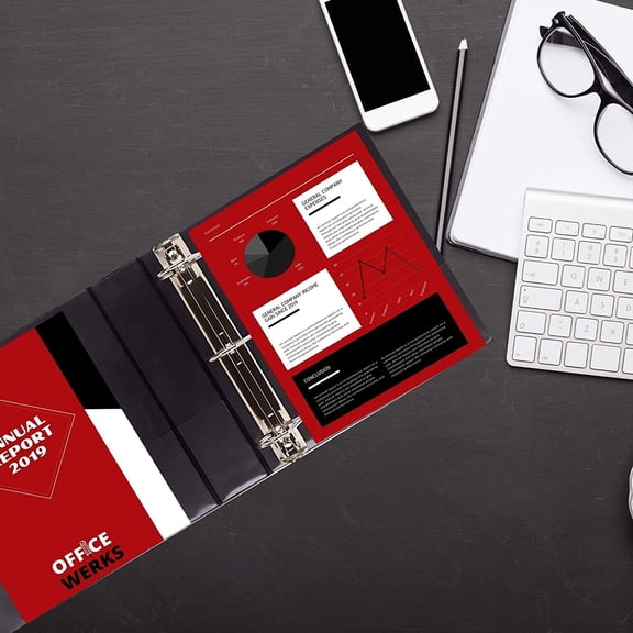 - 2 Pack of 6 Inch 3 Ring Binder with Locking Angle D Rings