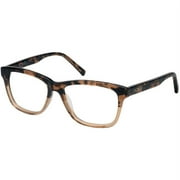 Flower Women's Square Eyeglasses, FLR6010, Lucy, Brown, 52-15-140, with Case